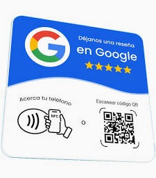 Tarjeta NFC de reseñas de Google