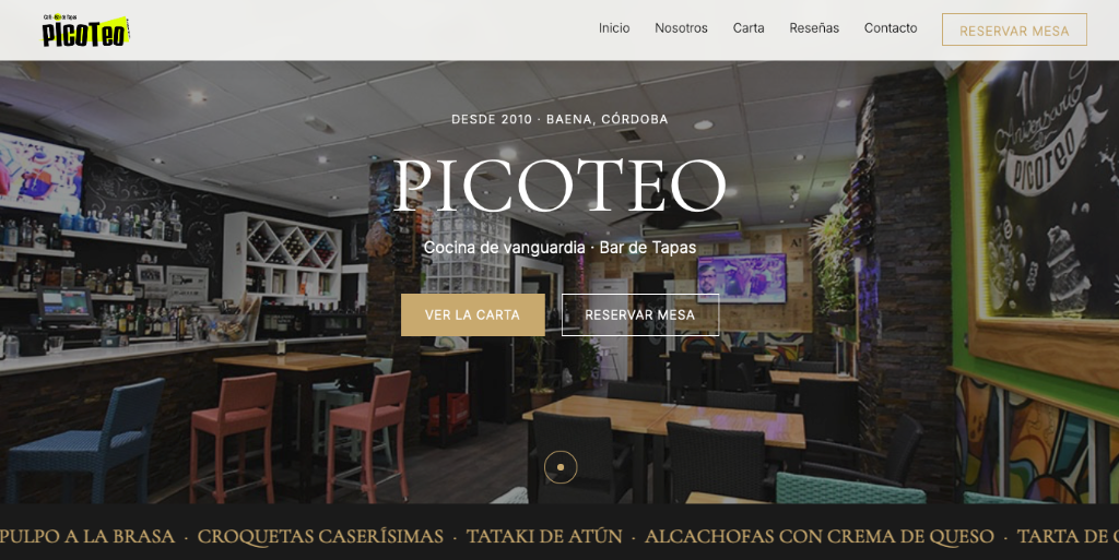 Web Restaurante: Picoteo